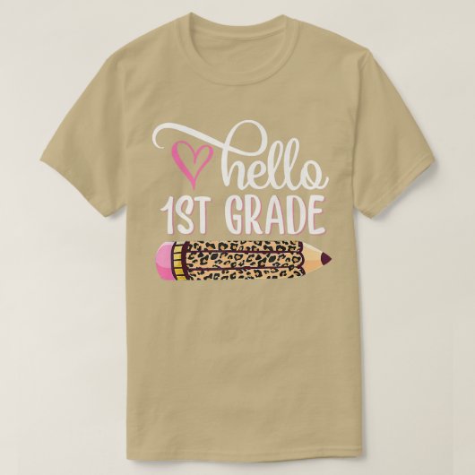 hallo Eerste graad Team 1ste graad terug naar Scho T-shirt (Design voorkant)