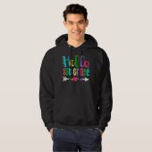 hallo eerste graad team eerste graad terug naar sc hoodie (Voorkant volledig)