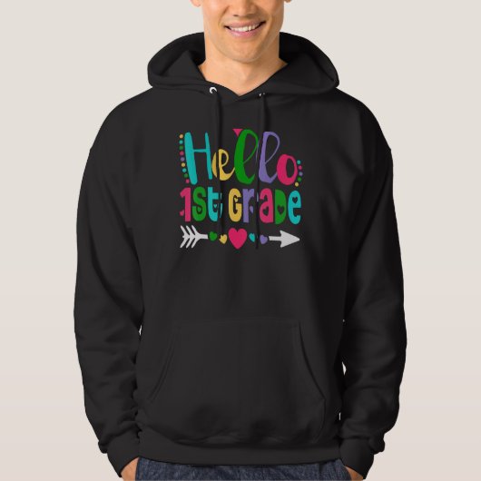 hallo eerste graad team eerste graad terug naar sc hoodie (Voorkant)
