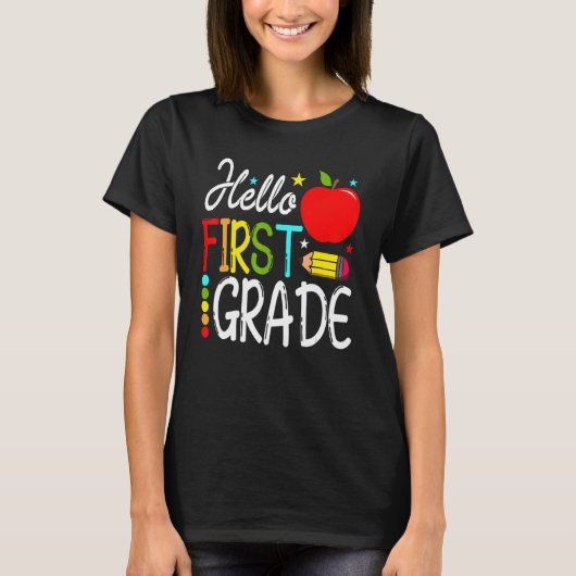hallo eerste graad team eerste graad terug naar sc t-shirt (Voorkant)