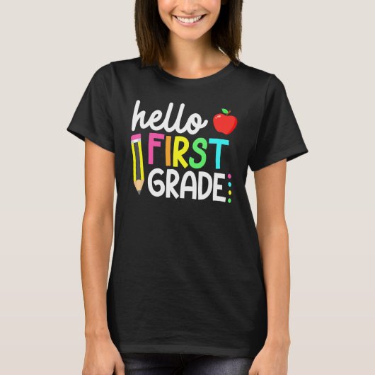 hallo eerste graad team eerste graad terug naar sc t-shirt (Voorkant)