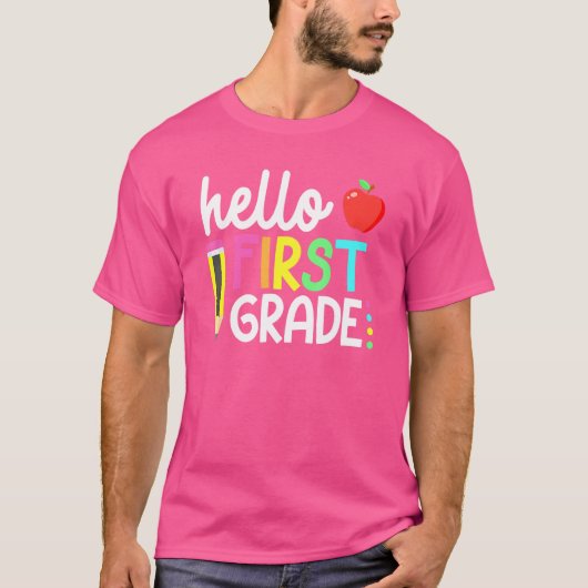 hallo eerste graad team eerste graad terug naar sc t-shirt (Voorkant)
