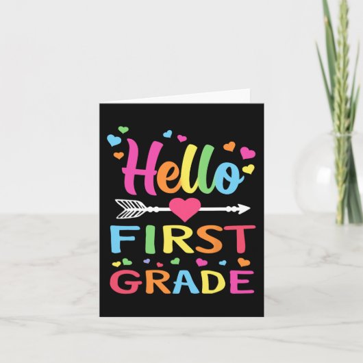 hallo eerste graad terug naar school eerste klas l kaart (Voorkant)