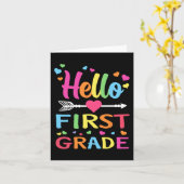 hallo eerste graad terug naar school eerste klas l kaart (Gele Bloem)