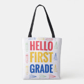 hallo eerste graad tote bag (Achterkant)