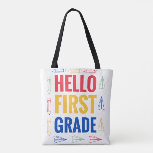 hallo eerste graad tote bag (Achterkant)