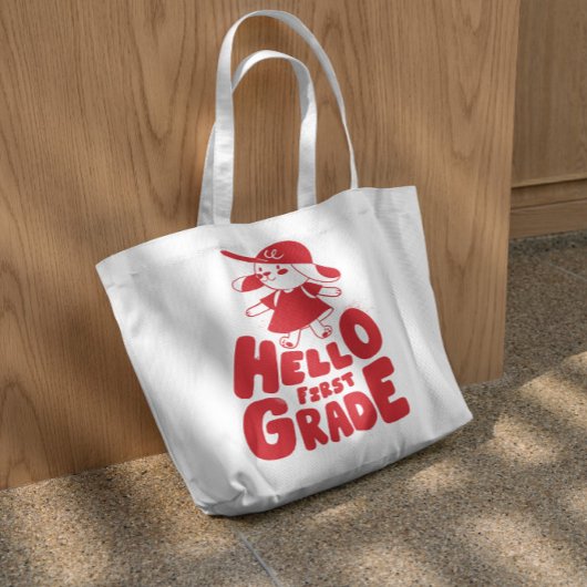 hallo eerste graad tote bag
