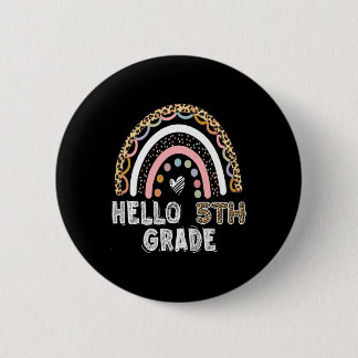 Hallo Eerste Klas 1e Klas Byck Terug Naar School  Ronde Button 5,7 Cm