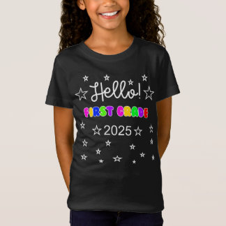 Hallo Eerste klas 2025 Kinder Terug naar School T- T-shirt