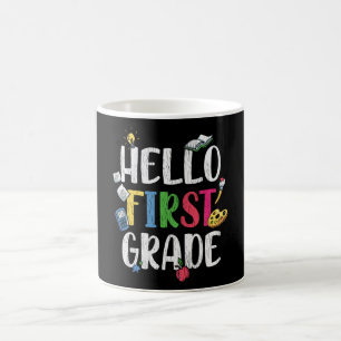 Hallo Eerste Klas Klaslokaal Terug naar School Kin Koffiemok