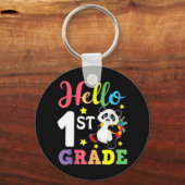 hallo eerste klas komt terug naar school sleutelhanger (Voorkant)