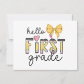 Hallo Eerste klas leraar Coquette Pencil Bow Back (Achterkant)