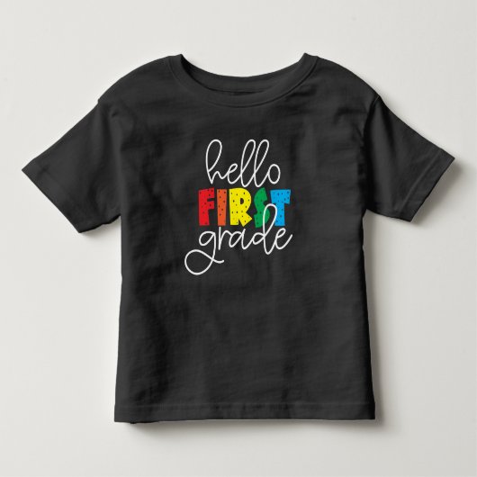 hallo eerste klas leraar eerste dag T-shirt (Voorkant)