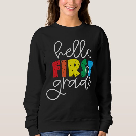 hallo eerste klas leraar eerste dag T-shirt (Voorkant)