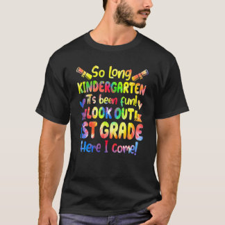hallo eerste klas leraar student terug naar school t-shirt