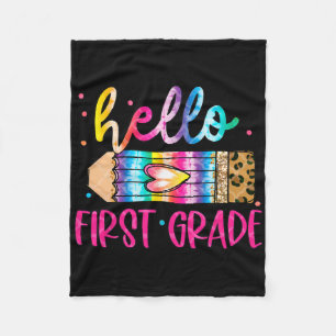 Hallo Eerste Klas Luipaard Tie Dye Potlood Schatti Fleece Deken