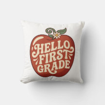 Hallo Eerste Klas Retro Appel Terug naar school