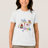 Hallo Eerste klas - Schattige Back to School Desig Tri-Blend Shirt (Voorkant)
