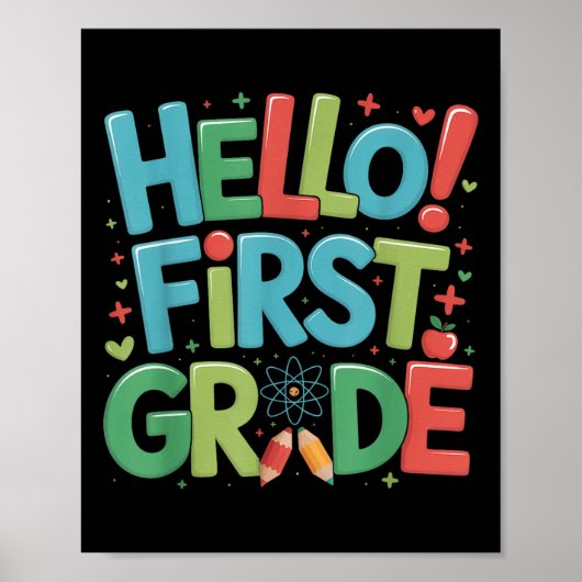 Hallo Eerste Klas Team Eerste Klas Terug naar Scho Poster (Voorkant)