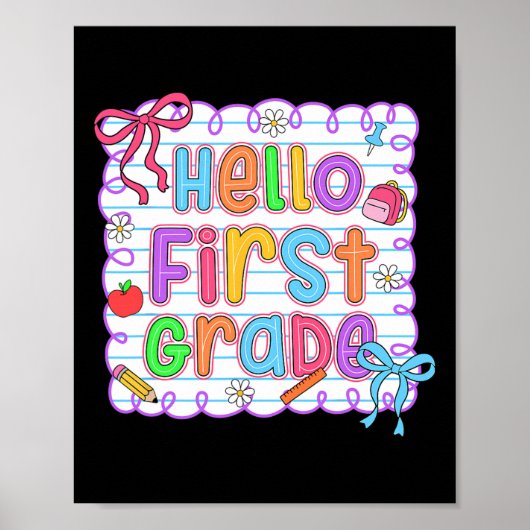 Hallo Eerste Klas Team Eerste Klas Terug naar Scho Poster (Voorkant)