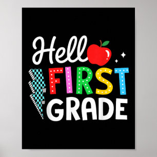 Hallo · Eerste klas team terug naar school T-shirt Poster
