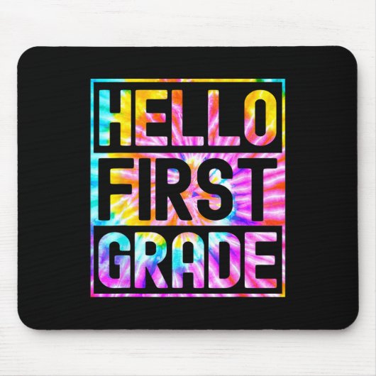 Hallo Eerste klas Terug naar school 1e klas leraar Muismat (Voorkant)