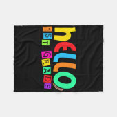 Hallo Eerste Klas Terug naar School Voor Student B Fleece Deken (Voorkant (Horizontaal))