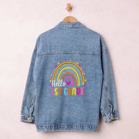 hallo eerstegraads regenboogleraar denim jacket (Hangar)