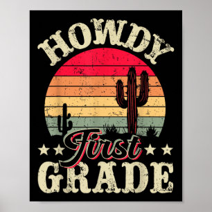 Hallo Eerstegraads Western Meisje Country Rodeo Vi Poster
