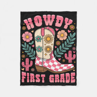 Hallo eerstegraads westerse leerkracht cowboy fleece deken