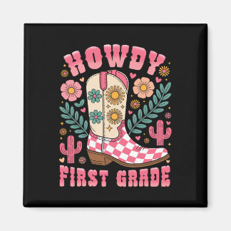 Hallo eerstegraads westerse leerkracht cowboy magneet