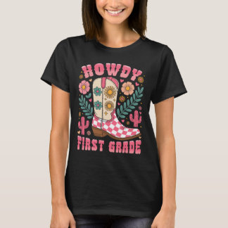 Hallo eerstegraads westerse leerkracht cowboy t-shirt