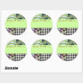 Hallo Eigenzinnig "Mijn naam is..."-knop Ronde Sticker (Vel)