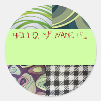 Hallo Eigenzinnig "Mijn naam is..."-knop Ronde Sticker