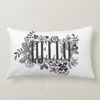 'Hallo' eigenzinnige hand doodled Scatter Cushion Kussen