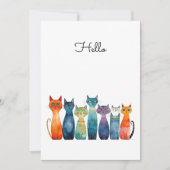 Hallo Eigenzinnige katten Kaart (Voorkant)