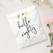 Hallo Eighty minimalistisch eenvoudig 80e verjaard Bedankzakje (Gezegeld)