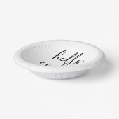 Hallo Eighty minimalistisch eenvoudig 80e verjaard Papieren Kommen (Gebogen)