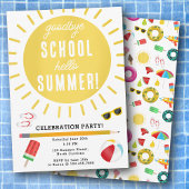 Hallo Einde van het schoolafscheid - Kinder zomerf Kaart