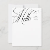 Hallo Elegant? eenvoudige stijlvolle persoonlijke  Notitiekaartje (Voorkant)