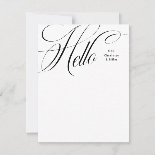 Hallo Elegant? eenvoudige stijlvolle persoonlijke Notitiekaartje (Voorkant)