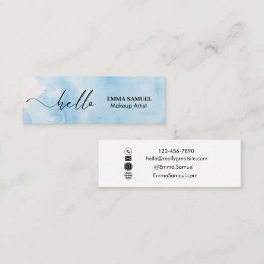 Hallo Elegant Mini Visitekaartje (Voorkant / Achterkant)