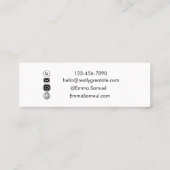 Hallo Elegant Mini Visitekaartje (Achterkant)