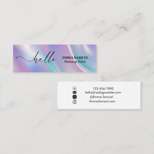 Hallo Elegant Mini Visitekaartje (Voorkant / Achterkant)