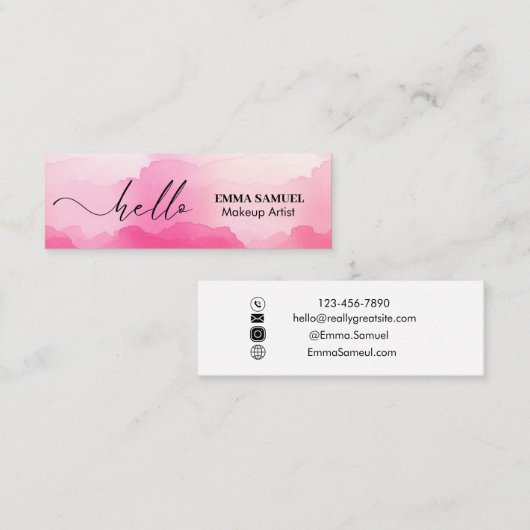 Hallo Elegant Mini Visitekaartje (Voorkant / Achterkant)