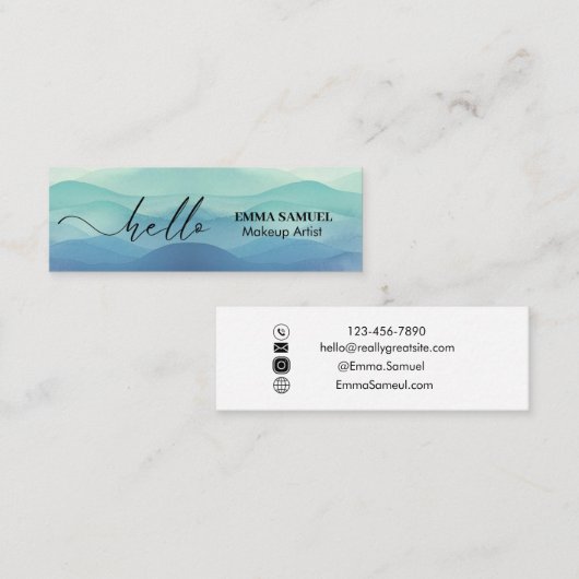 Hallo Elegant Mini Visitekaartje (Voorkant / Achterkant)