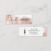 Hallo Elegant Roos Mini Visitekaartje (Voorkant / Achterkant)