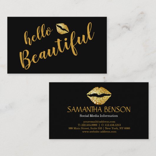 Hallo Elegant Visitekaartje (Voorkant / Achterkant)