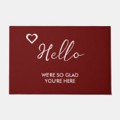 Hallo Elegant wit hart Deurmat (Voorkant)