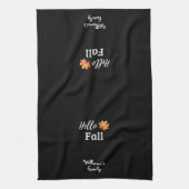Hallo Elegante aangepaste herfst Herfst gepersonal Theedoek (Verticaal)